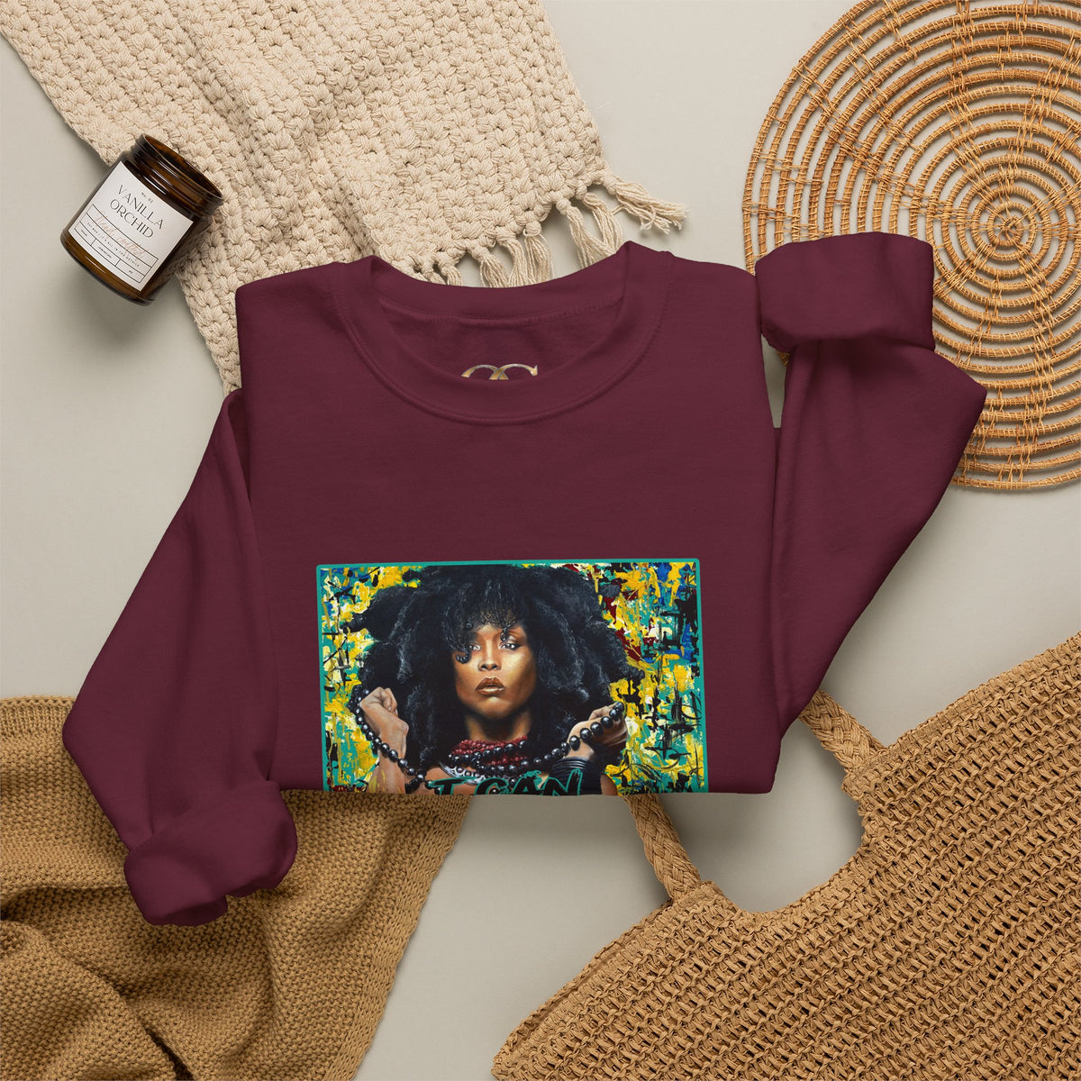 'Put Your Phone Down' OG Sweatshirt with Portrait Art by Lola Buckwald