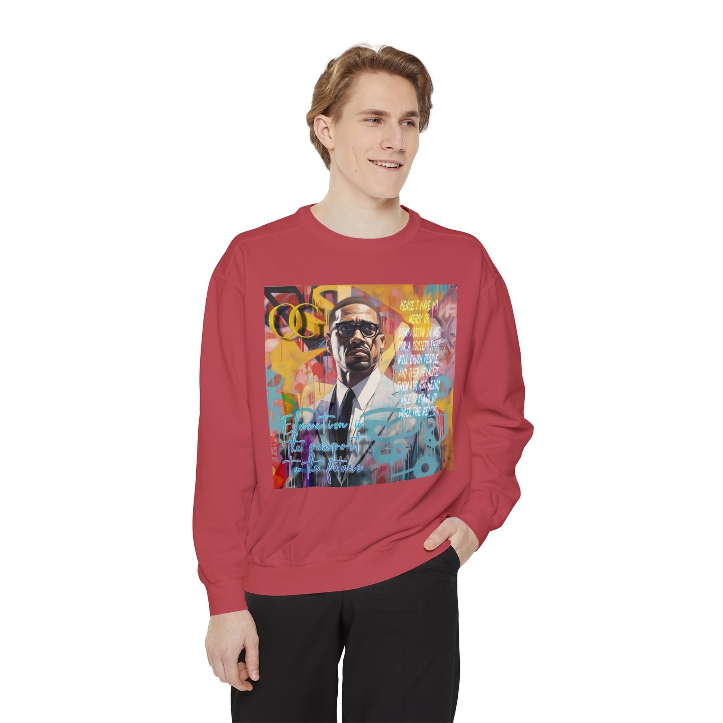 Malcolm X inspired graphic OG sweatshirt