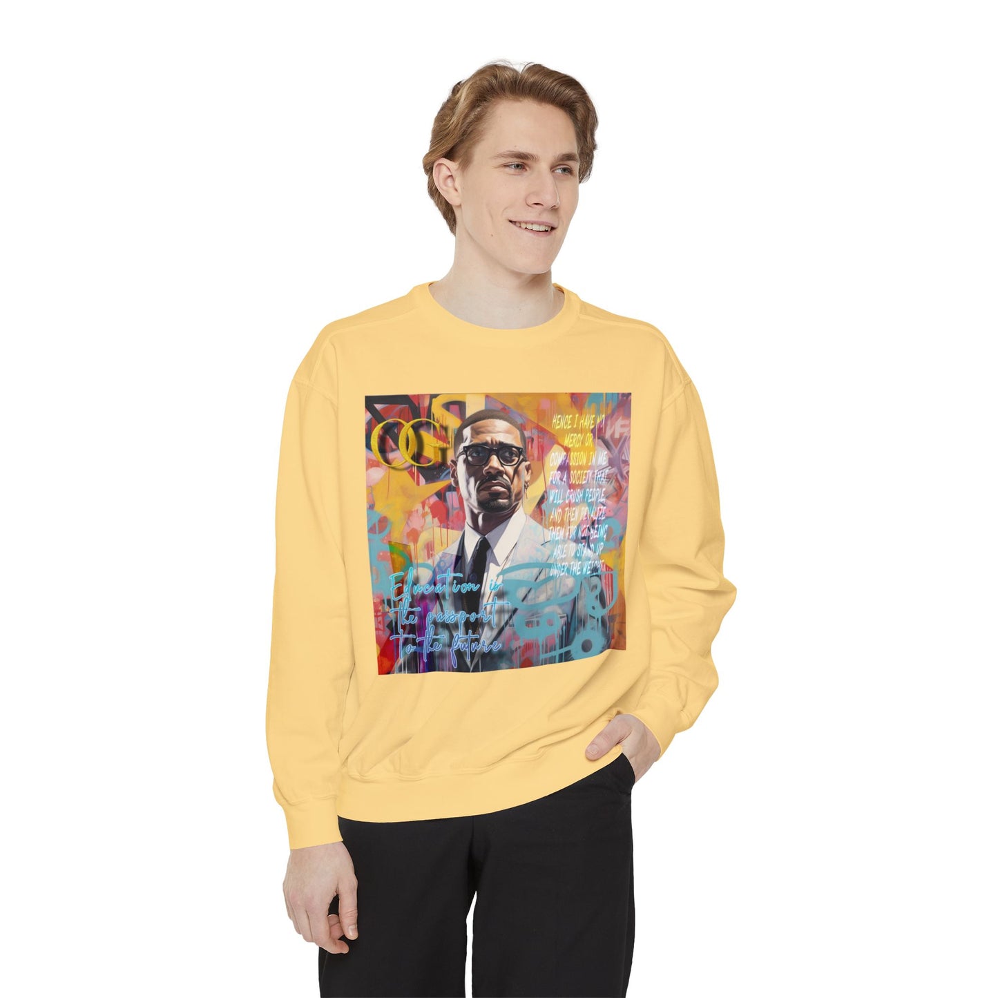 Malcolm X inspired graphic OG sweatshirt