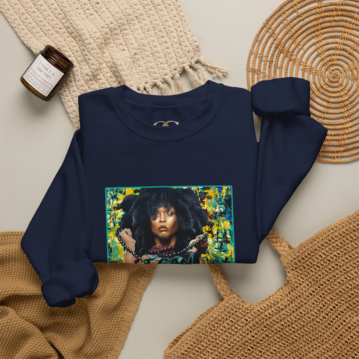 'Put Your Phone Down' OG Sweatshirt with Portrait Art by Lola Buckwald