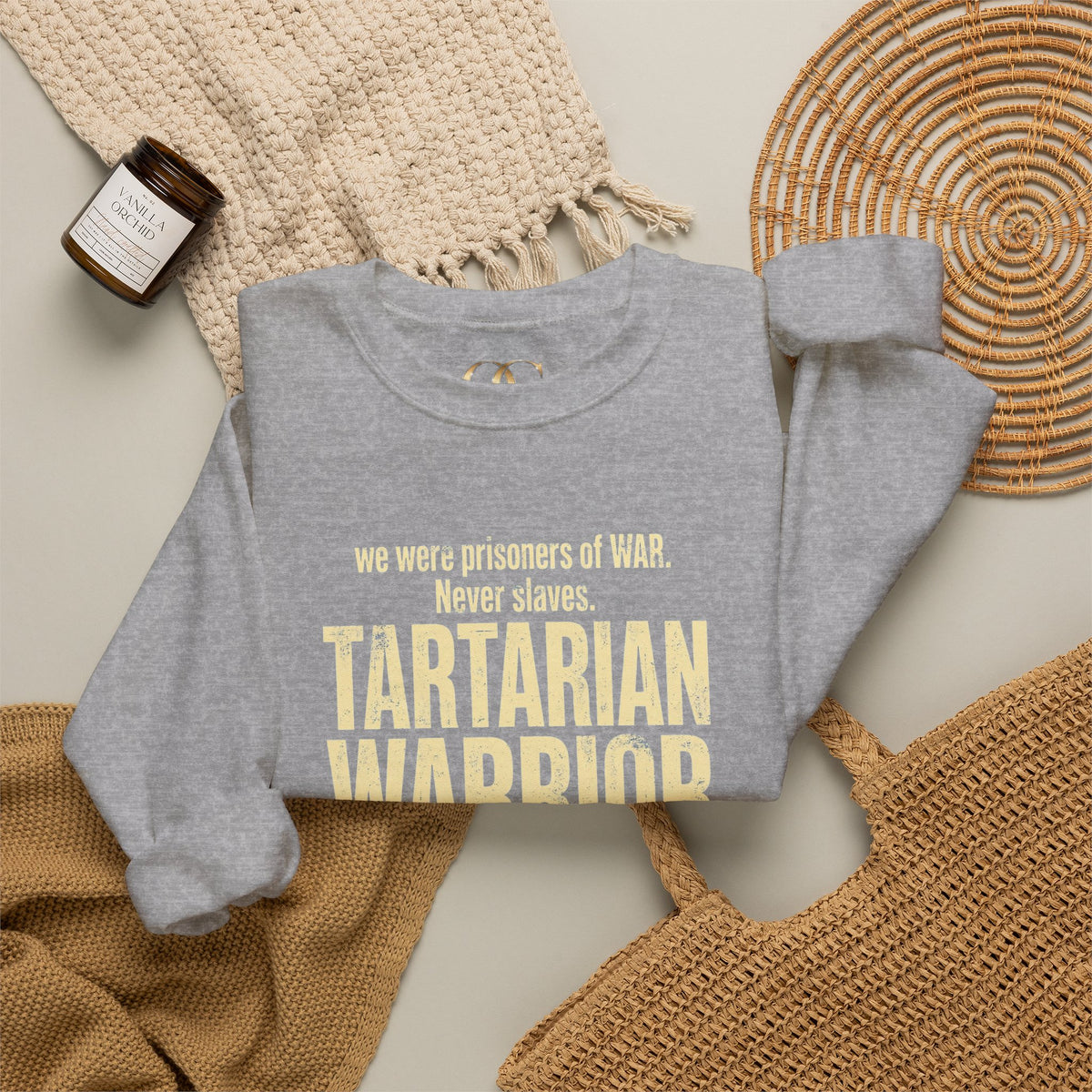 Tartarian Warrior Crewneck OG Sweatshirt — "We were prisoners of WAR. Never slaves."