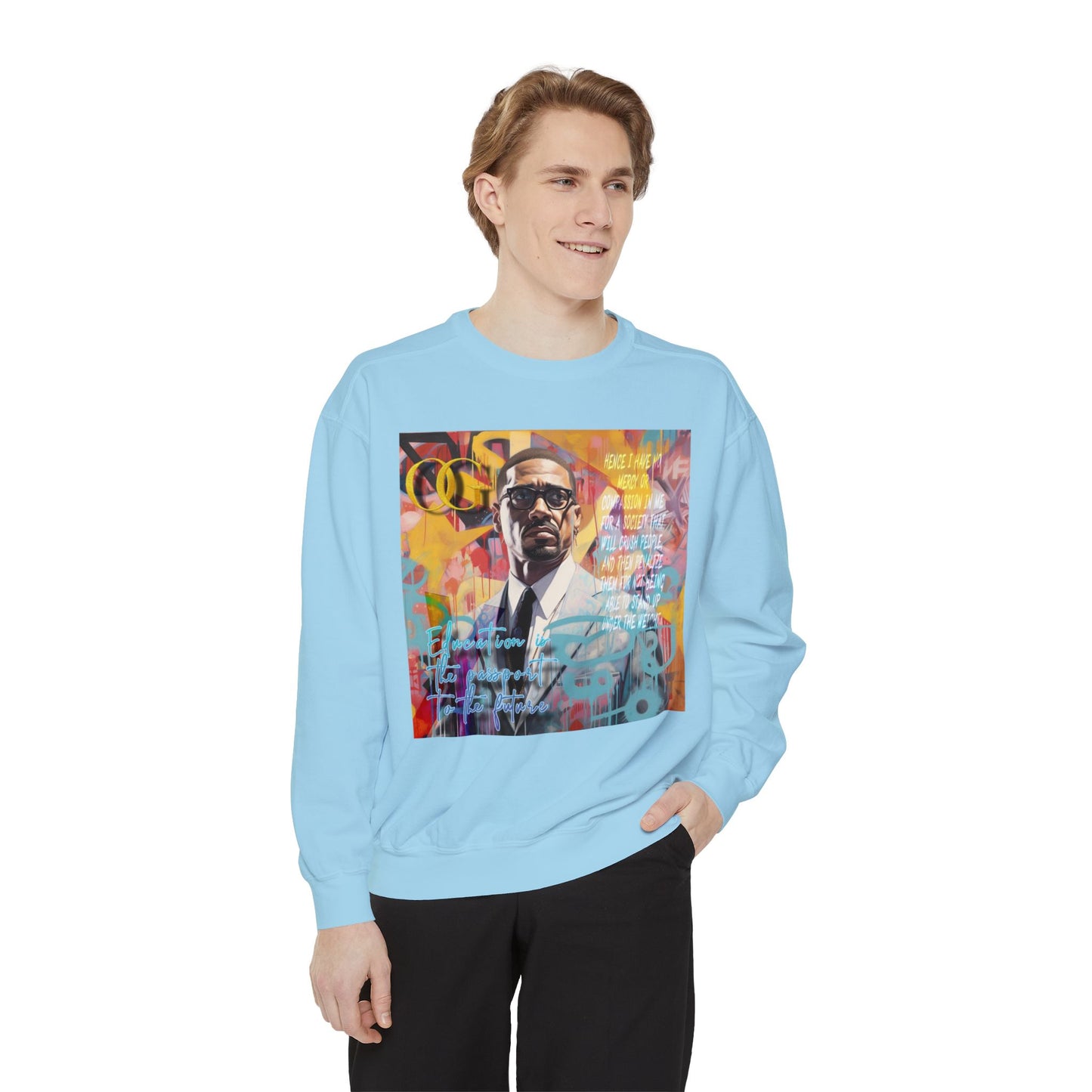 Malcolm X inspired graphic OG sweatshirt