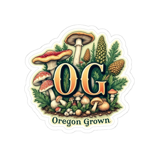 Oregon Grown OG Fungi Sticker