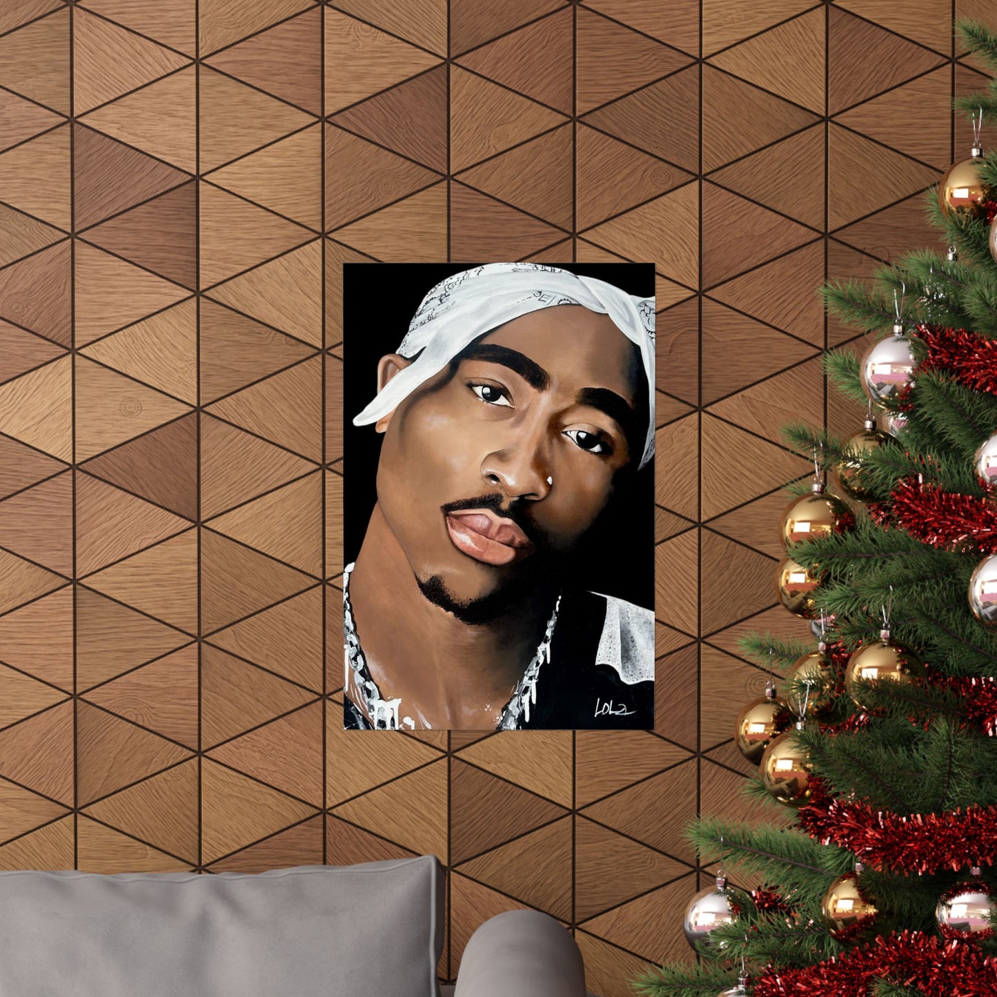2Pac print of original painting by Lola Buckwald