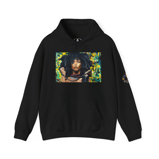 Erykah Badu painted by Lola Buckwald, OG hoodie
