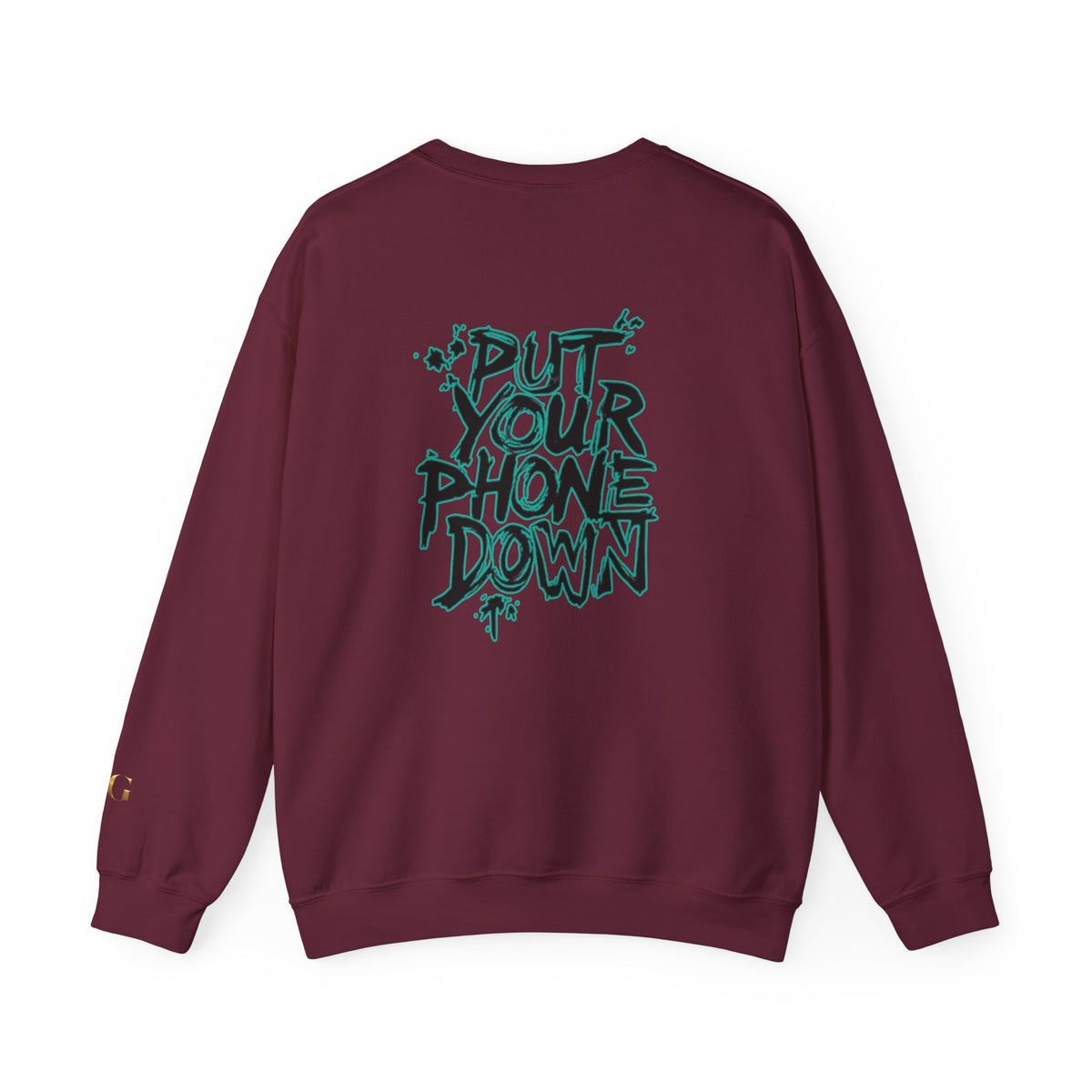 'Put Your Phone Down' OG Sweatshirt with Portrait Art by Lola Buckwald