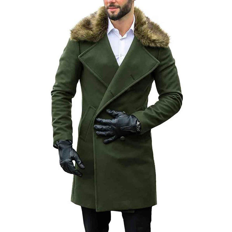 OG Fur Collar Double-breasted Jacket