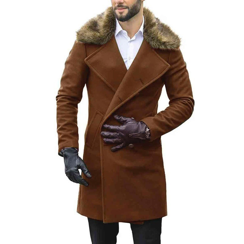 OG Fur Collar Double-breasted Jacket