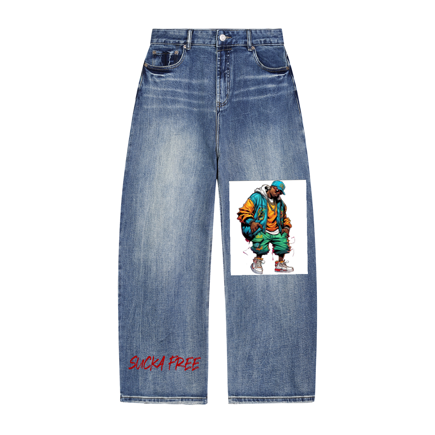 Sun Fade Heavyweight Denim Jeans